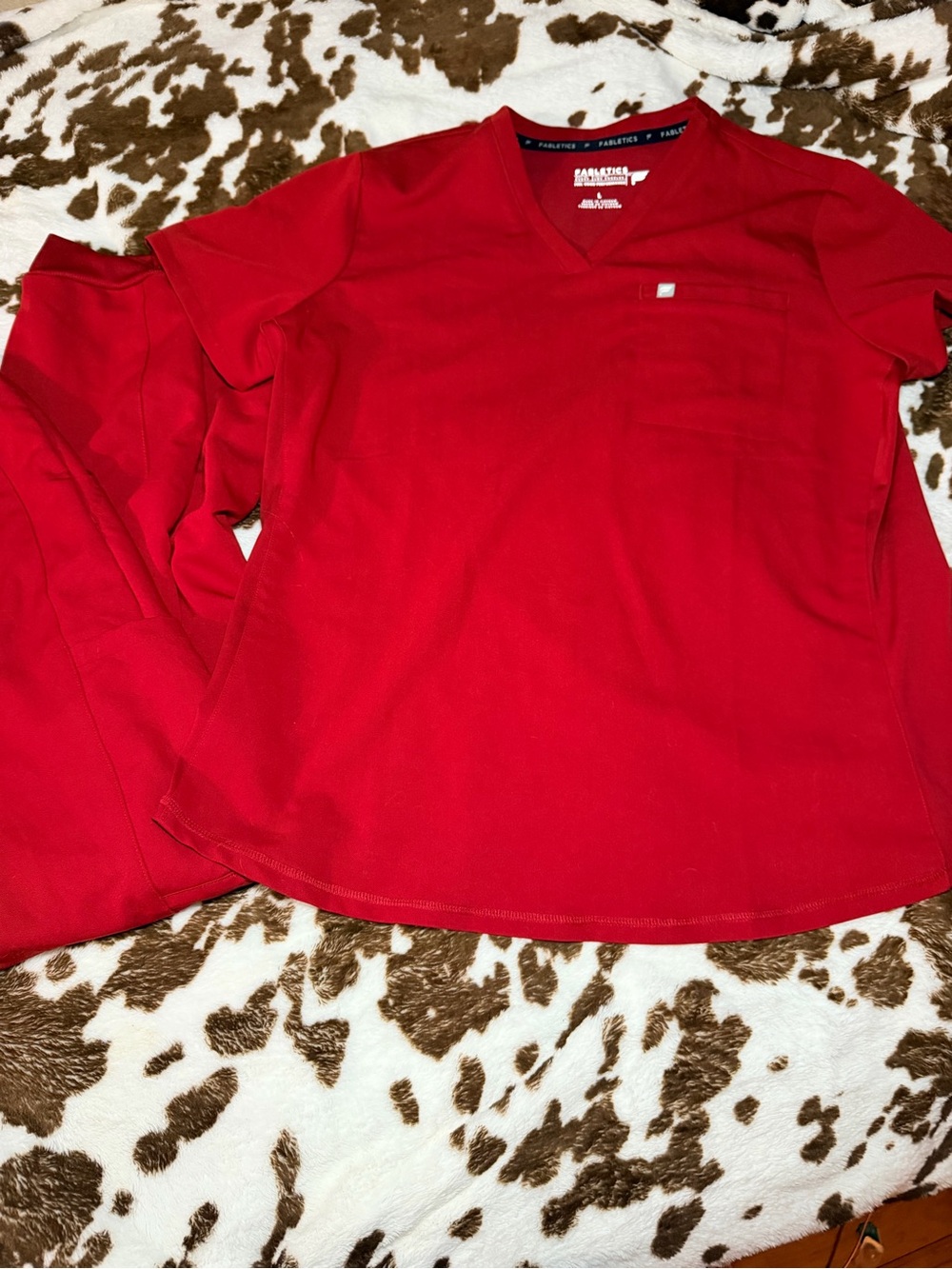 Fabletics Red Scrub Set